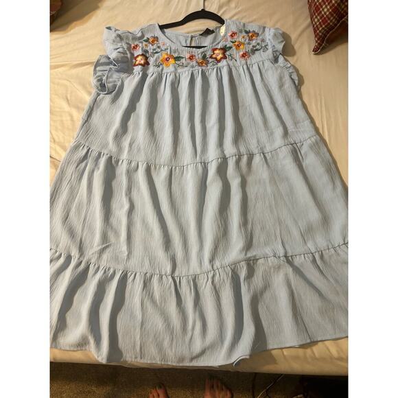 Oddi Oversized Embroidered Dress size Small - Light Blue - Picture 10 of 10